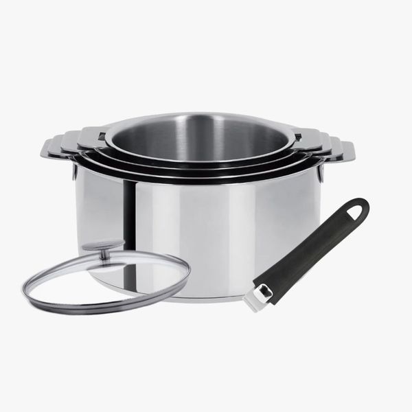Série de 3 casseroles amovibles Mutine + Poignée Mutine Evolution 2.0 noire + couvercle 20cm
